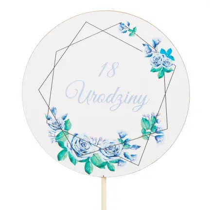 Topper 18 Niebieskie kwiaty