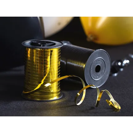 Wstążka plastikowa złota 5mm/225m