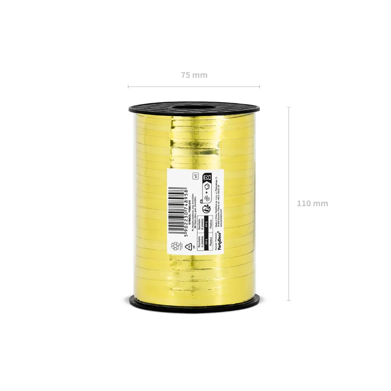 Wstążka plastikowa złota 5mm/225m