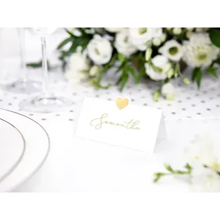 Wizytówki na stół -Serce/10szt. Wizytówki na stół -Serce/10szt.