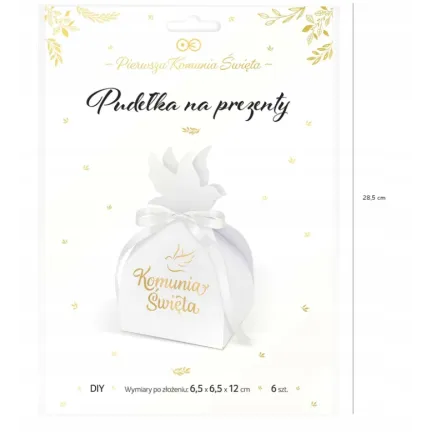 Pudełka Komunia Święta, prezentowe/6 szt.