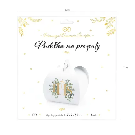 Pudełko na prezent dla gości IHS Eukaliptus 6szt.