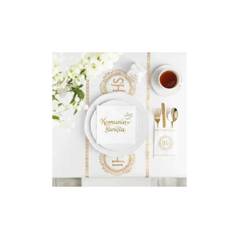 Serwetki Komunijne białe Komunia Święta 33cm/10 szt. Serwetki Komunijne białe Komunia Święta 33cm/10 szt.