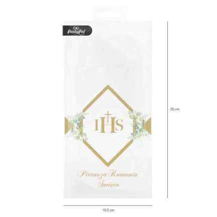 Serwetki na sztućce z nadrukiem IHS Pierwsza Komunia Święta/16szt. Serwetki na sztućce z nadrukiem IHS Pierwsza Komunia Święta/16szt.