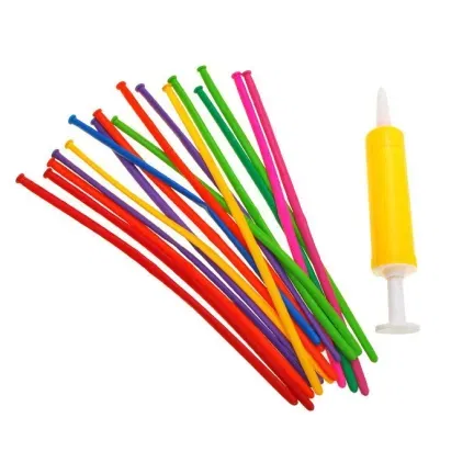 Balony do modelowania rurki mix kolor z pompką, 10szt. Balony do modelowania rurki mix kolor z pompką, 10szt.