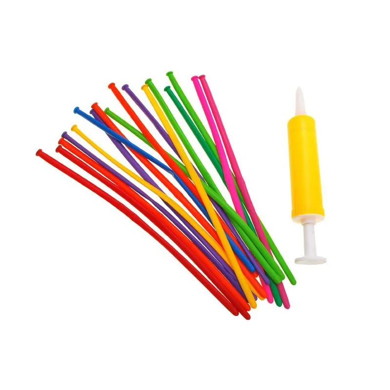 Balony do modelowania rurki mix kolor z pompką, 10szt. Balony do modelowania rurki mix kolor z pompką, 10szt.