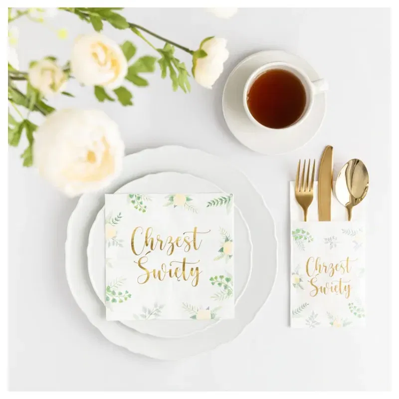 Serwetki na sztućce Chrzest Święty 40x40 ,16 szt Serwetki na sztućce Chrzest Święty 40x40 ,16 szt