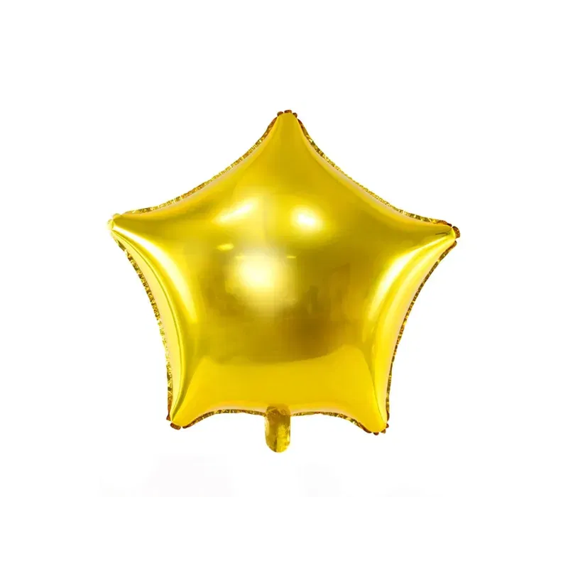 Balon Gwiazda, Złota 70 cm, foliowy