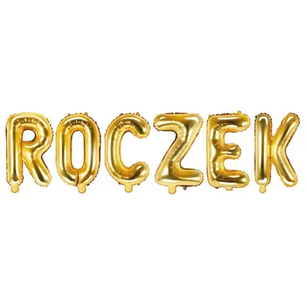 Balony napis ROCZEK złoty