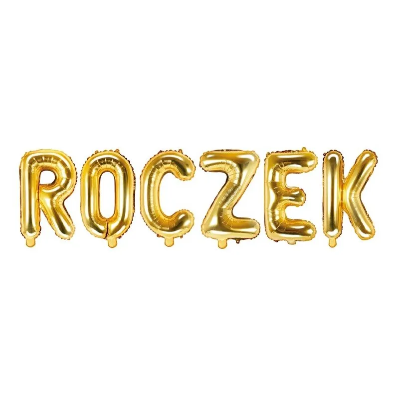 Balony napis ROCZEK złoty