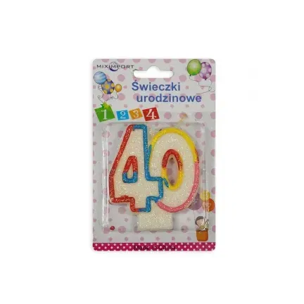 Świeczka urodzinowa podwójna 40
