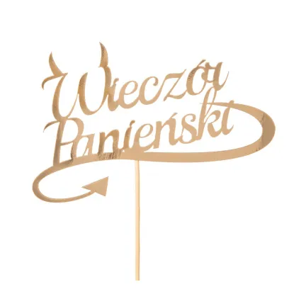 Topper Wieczór Panieński Rogi Diabła Złoto