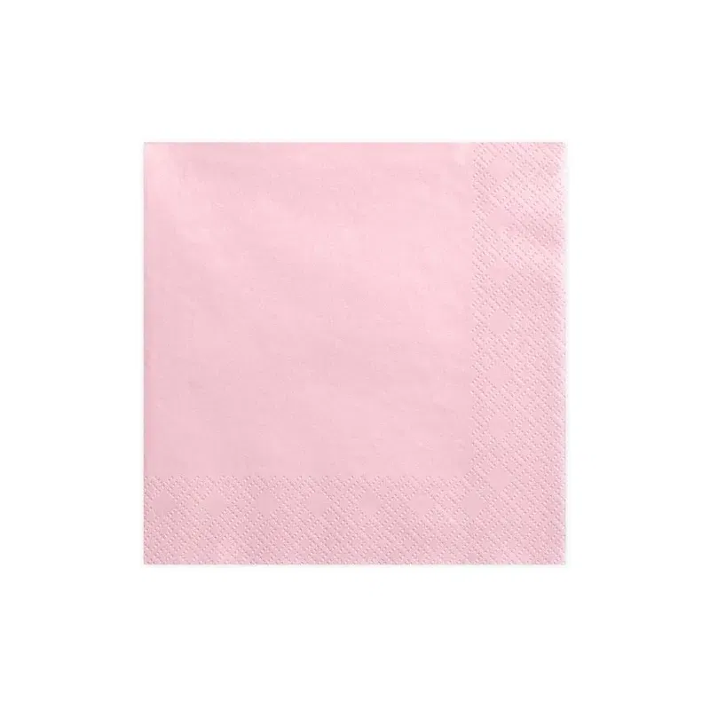 Serwetki jasnoróżowe 33cm/ 20szt.
