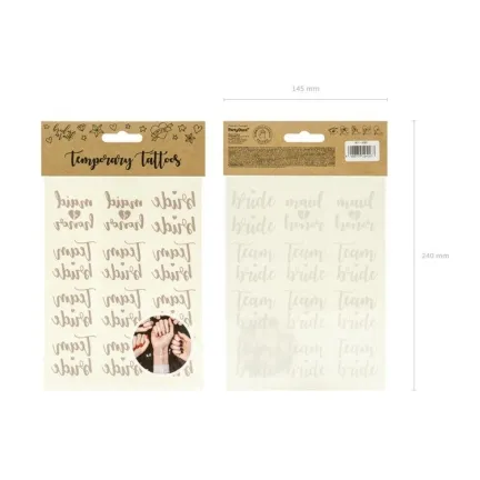 Tatuaże wieczór panieński, różowe złoto 13szt. 