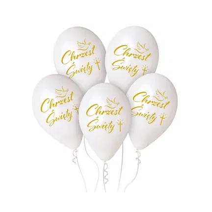 Balon Chrzest Św. krzyż 13"/5szt.