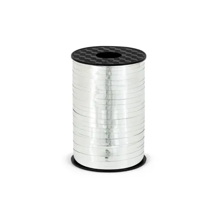 Wstążka plastikowa srebrna 5mm/225m