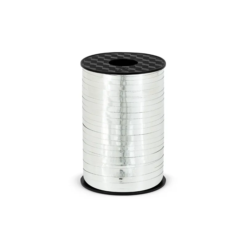 Wstążka plastikowa srebrna 5mm/225m