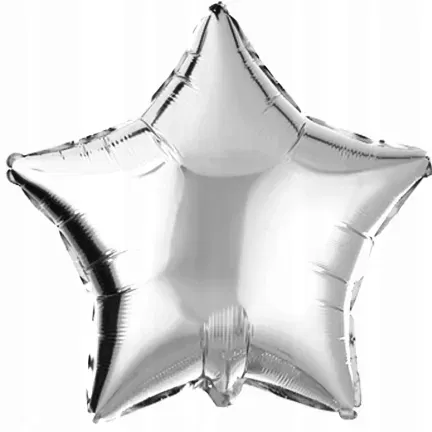 Balon Foliowy Gwiazdka Srebrna 45 cm