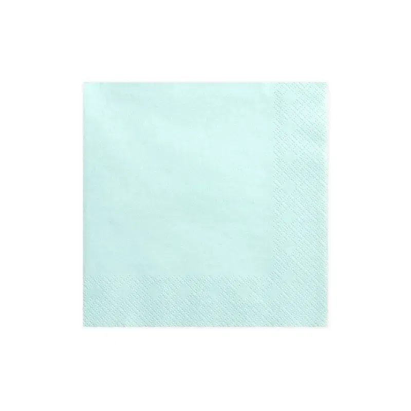Serwetki jasny turkus składana 33x33, 20szt.