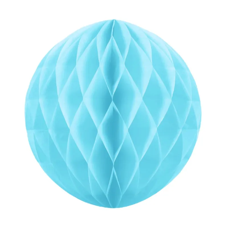 Honeycomb bibułowy, błękitny, 20 cm
