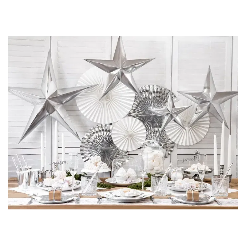 Rozety dekoracyjne, srebrny, 3szt. Rozety dekoracyjne, srebrny, 3szt.