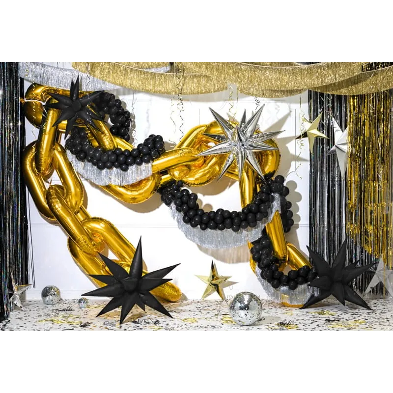 Balon foliowy Gwiazda czarna 3D, 70cm