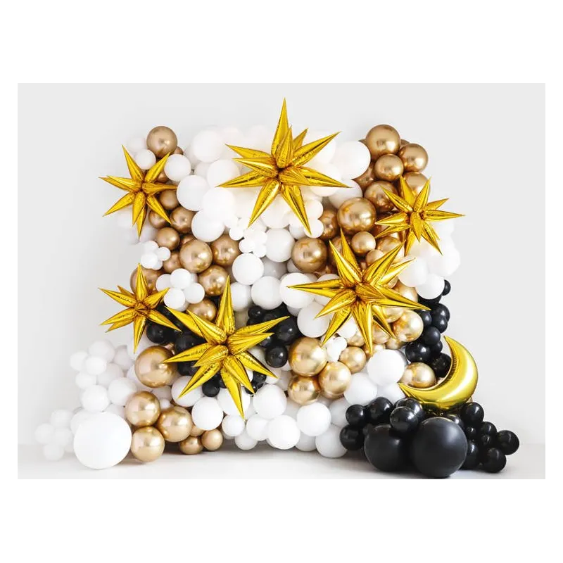 Balon foliowy Gwiazda złota 3D, 70cm Balon foliowy Gwiazda złota 3D, 70cm