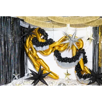 Balon foliowy Gwiazda srebrna 3D, 70cm