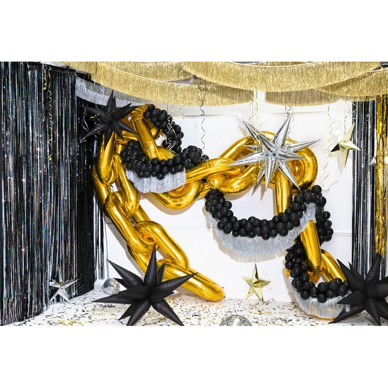 Balon foliowy Gwiazda srebrna 3D, 70cm