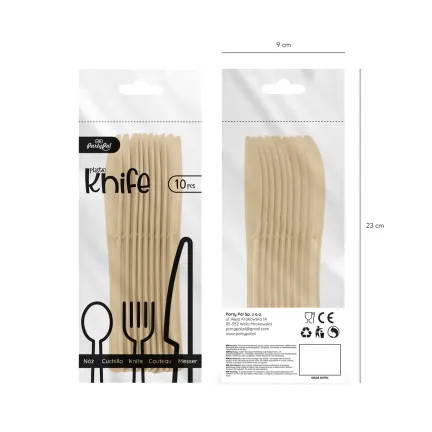 Nóż plastikowy złoty 10szt. Nóż plastikowy złoty 10szt.