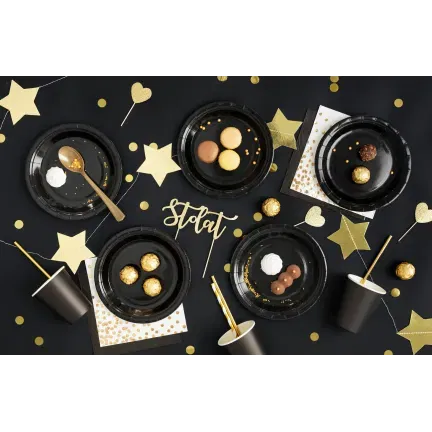 Łyżki plastikowe duże złote 10szt