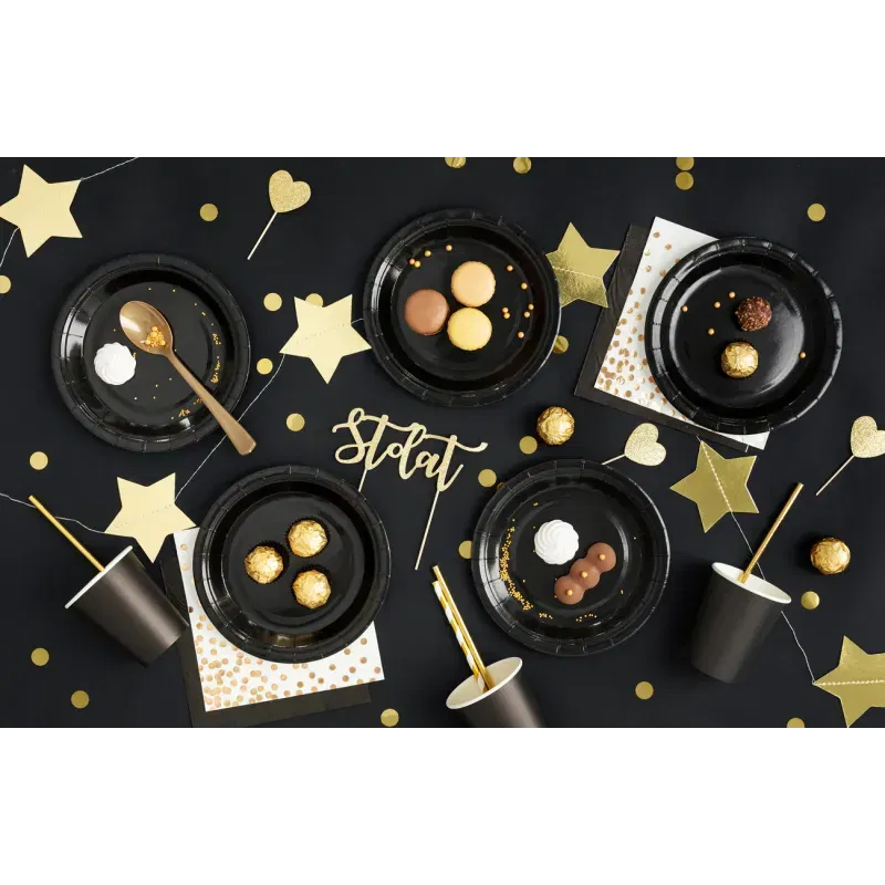 Łyżki plastikowe duże złote 10szt