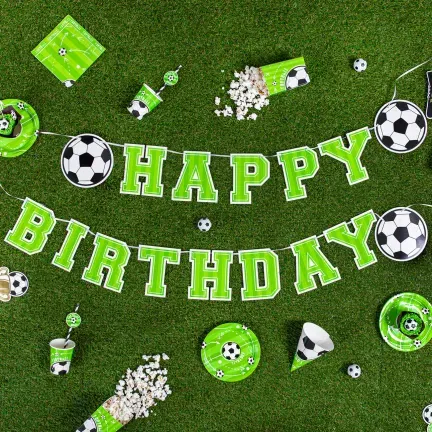 Baner Happy Birthday Football 250x16,4cm Baner Happy Birthday Football 250x16,4cm
