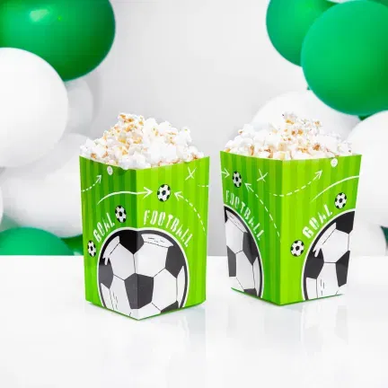 Pudełko na popcorn Football 12,5x8,5cm 6szt. Pudełko na popcorn Football 12,5x8,5cm 6szt.