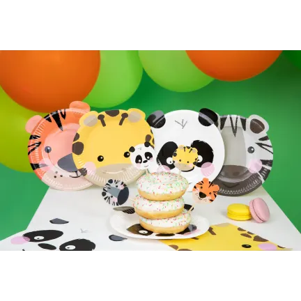 Papierowy talerz 7cali Zwierzątka 4szt Papierowy talerz 7cali Zwierzątka 4szt