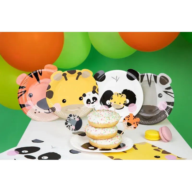 Papierowy talerz 7cali Zwierzątka 4szt Papierowy talerz 7cali Zwierzątka 4szt