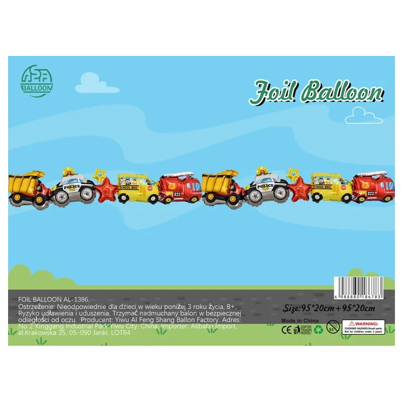 Girlanda balonowa Samochody, 95*20cm