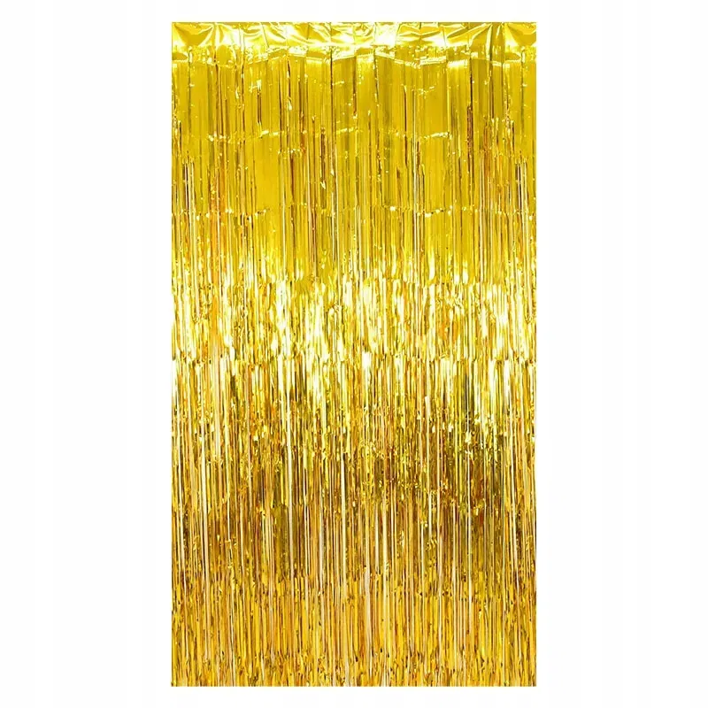 KURTYNA DEKORACYJNA Foliowa Złota Gold 100x200 cm KURTYNA DEKORACYJNA Foliowa Złota Gold 100x200 cm