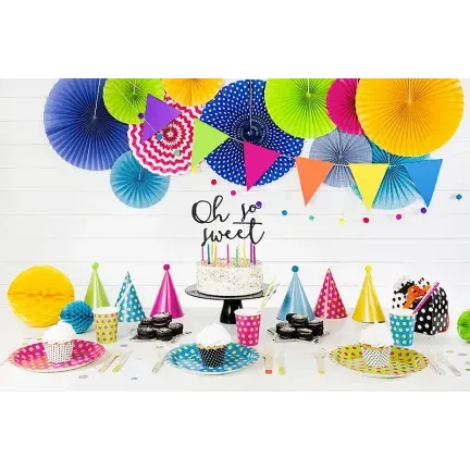 Czapeczki Kropki, mix, 16cm/ 6szt.