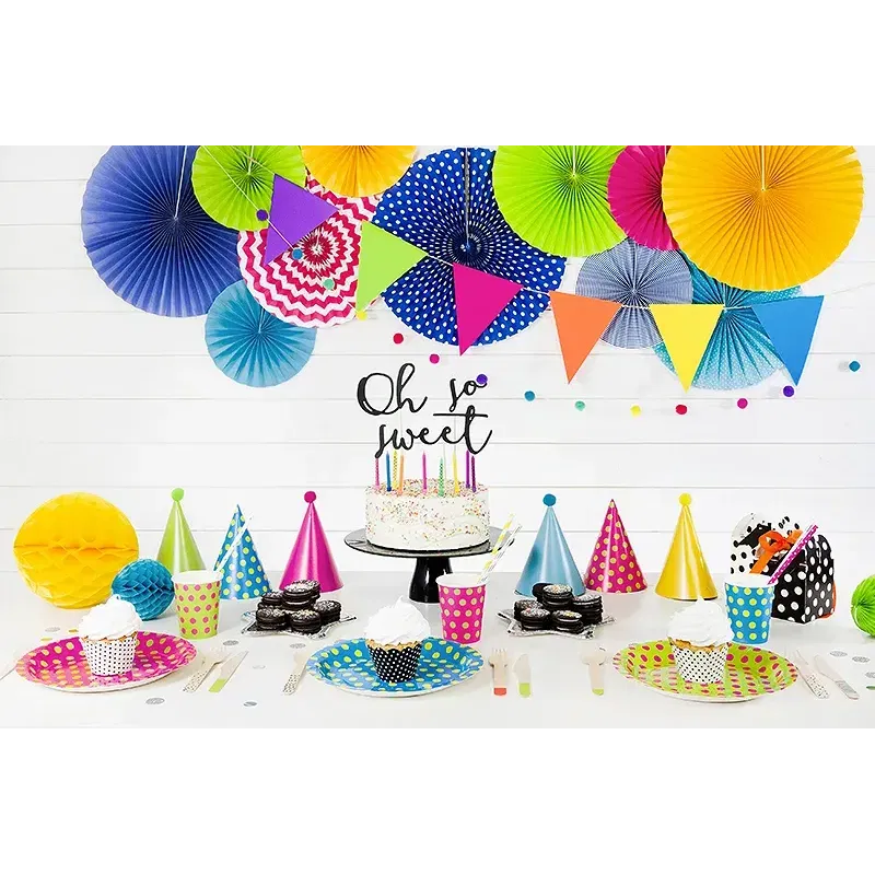 Czapeczki Kropki, mix, 16cm/ 6szt.