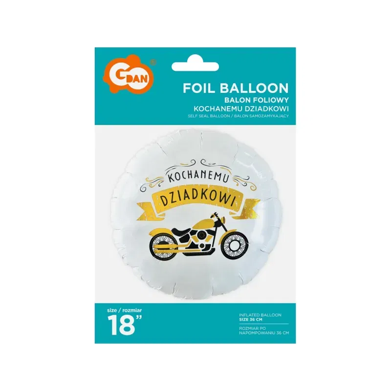 Balon foliowy Kochanemu Dziadkowi, 18 cali