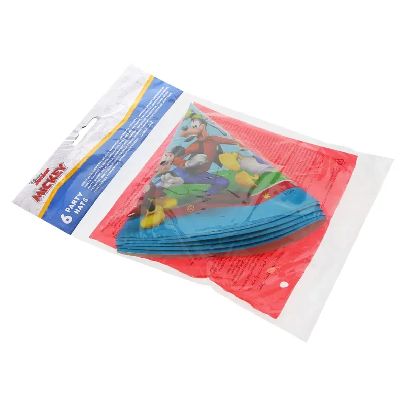 Czapeczki papierowe Mickey Rock The House, 6 szt.