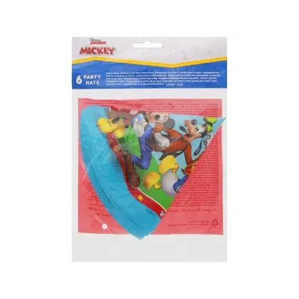 Czapeczki papierowe Mickey Rock The House, 6 szt.