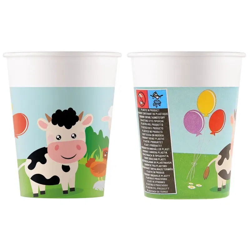 Kubeczki papierowe (WM) Farm, 200 ml, 8 szt. Kubeczki papierowe (WM) Farm, 200 ml, 8 szt.