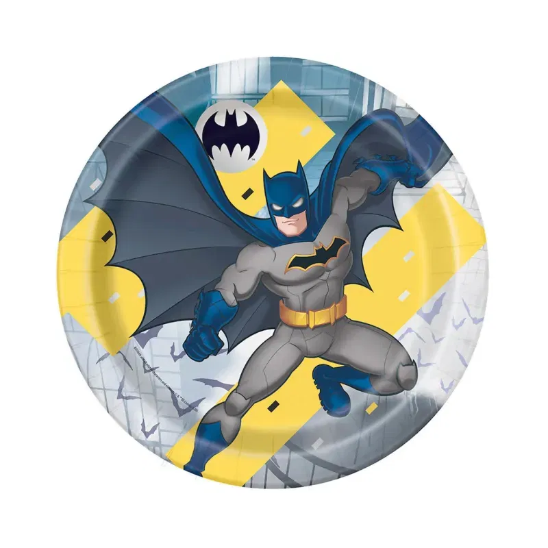 Talerzyki papierowe Batman, 23 cm, 8 (plastic-free) Talerzyki papierowe Batman, 23 cm, 8 (plastic-free)