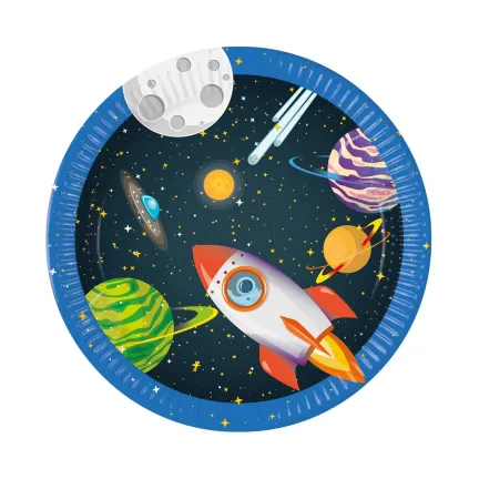 Talerzyki papierowe Rocket Space 23 cm, 8 szt. (plastic-free) Talerzyki papierowe Rocket Space 23 cm, 8 szt. (plastic-free)
