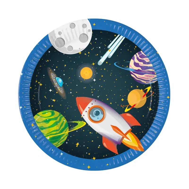 Talerzyki papierowe Rocket Space 23 cm, 8 szt. (plastic-free) Talerzyki papierowe Rocket Space 23 cm, 8 szt. (plastic-free)