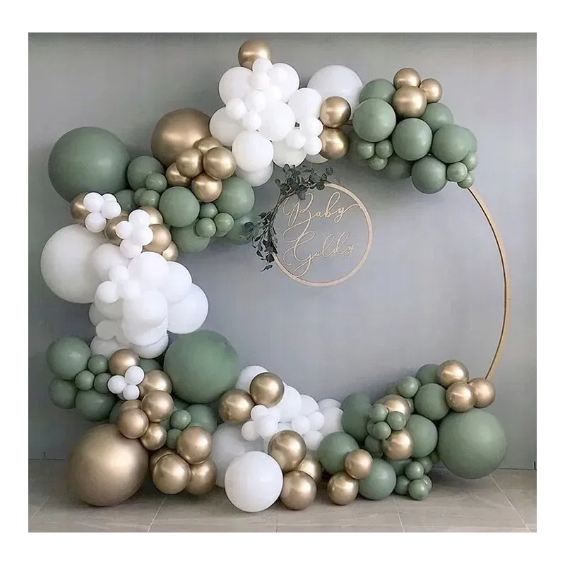 GIRLANDA BALONOWA zielona eukaliptus 152 elementy