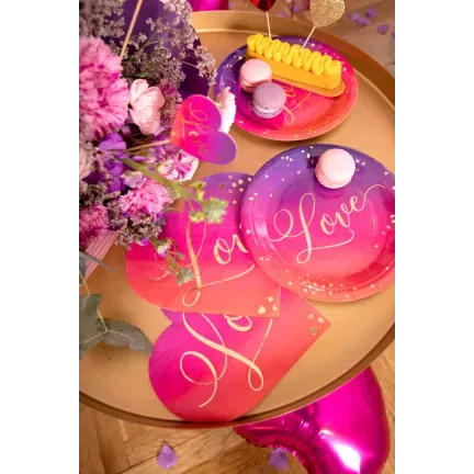 Talerzyk papierowy Love 7cali 6szt. Talerzyk papierowy Love 7cali 6szt.