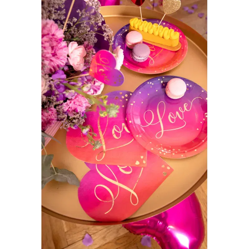 Talerzyk papierowy Love 7cali 6szt. Talerzyk papierowy Love 7cali 6szt.